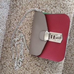 Figus Designer Minipatch Ros Bag Colorblock Calfskin Leather chain strap